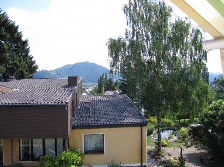 Blick vom Balkon auf Drachenfels