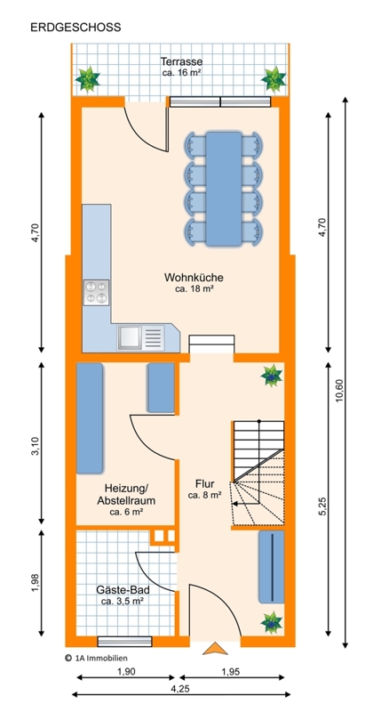 1A Immobilien Grundriss