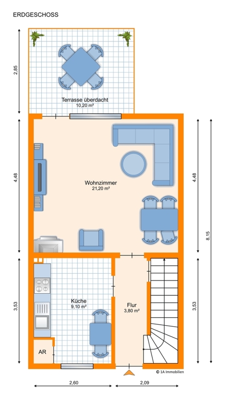 1A Immobilien Grundriss