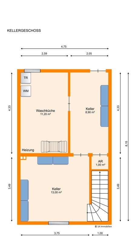 1A Immobilien Grundriss