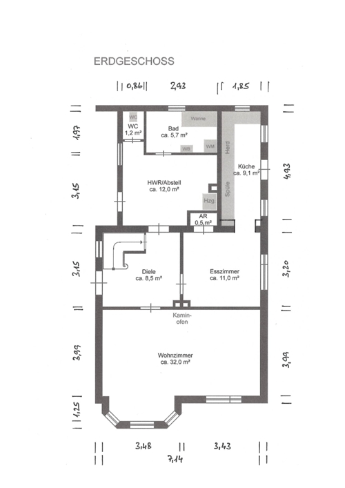 1A Immobilien Grundriss