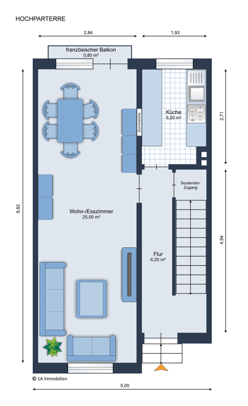 1A Immobilien Grundriss