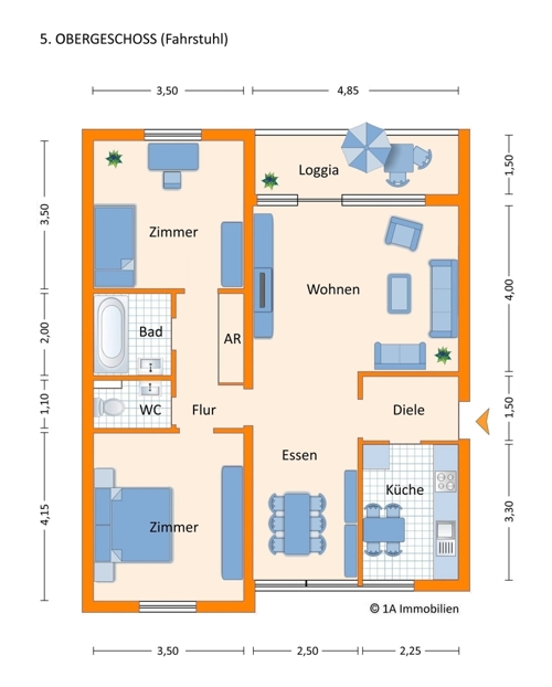 1A Immobilien Grundriss