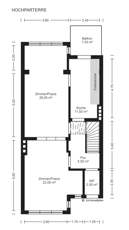 1A Immobilien Grundriss