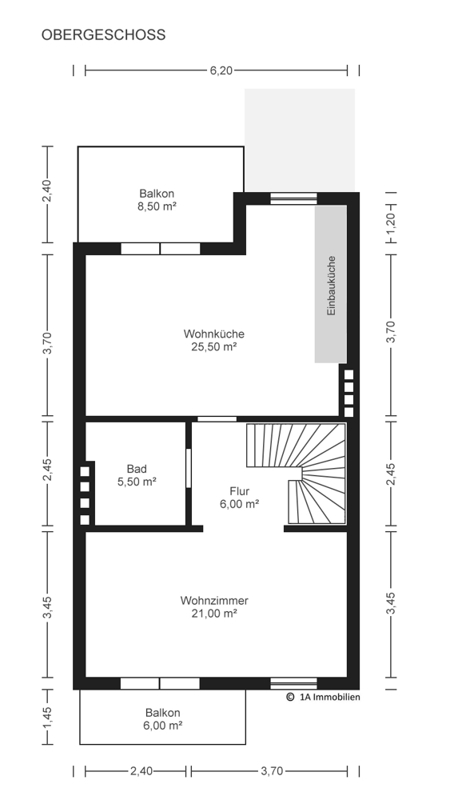 1A Immobilien Grundriss