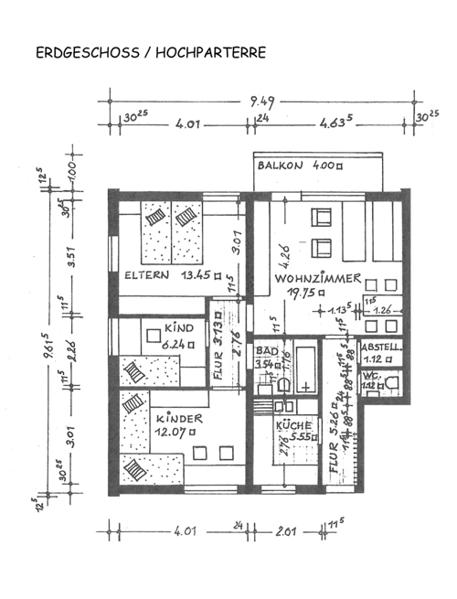 1A Immobilien Grundriss