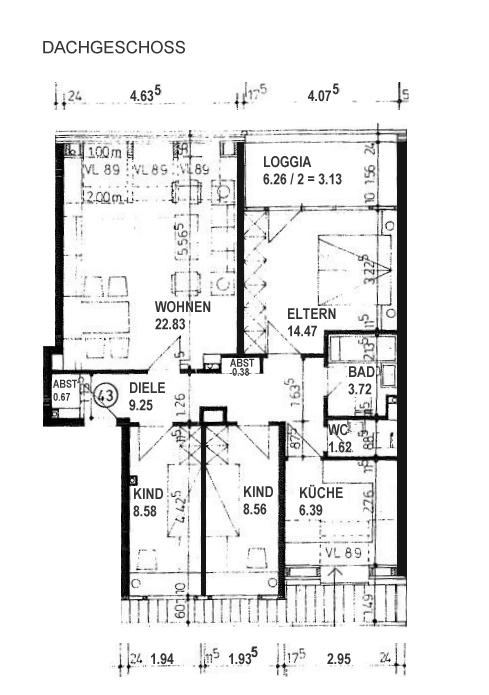 1A Immobilien Grundriss