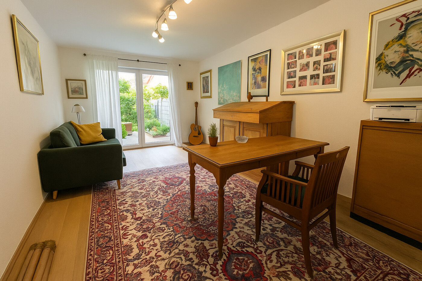 Schlafzimmer mit Garten