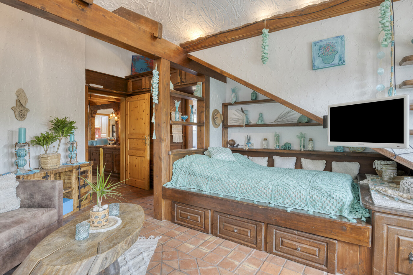 Schlafzimmer mit Badezimmer en suite - Obergeschoss