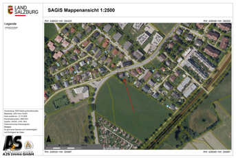 SAGIS Mappenansicht 1_2500 SAT mit Pfeil