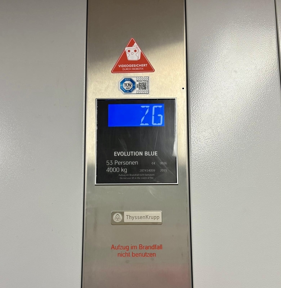 Lastenaufzug Tragkraft