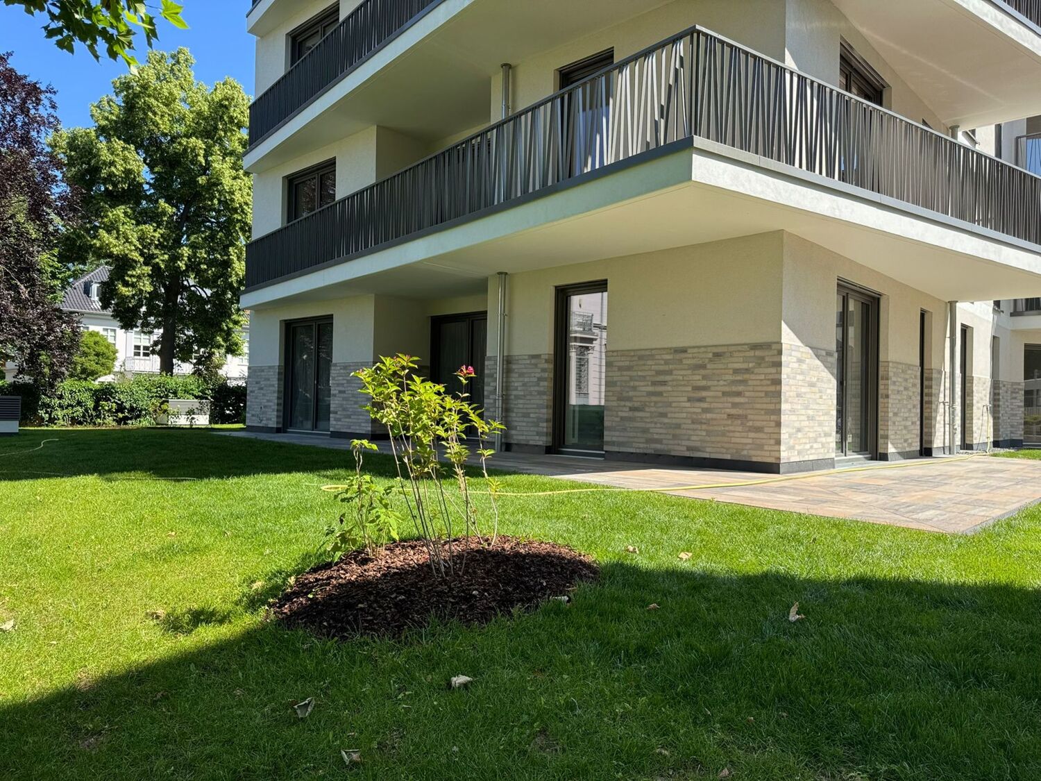 Garten Blick zur Wohnung