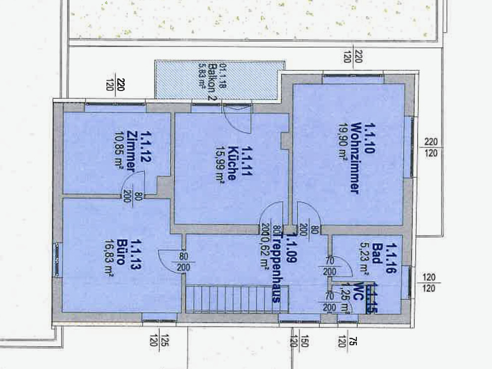 Obergeschoss Top 1 Einfamilienhaus