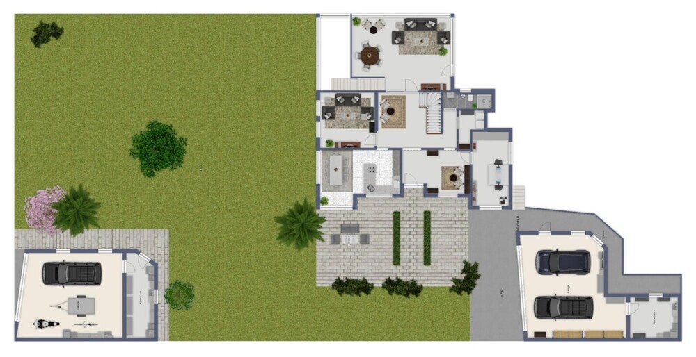 EG- Viel Platz mit vielen Möglichkeiten Terrassen, Garten und Garagen