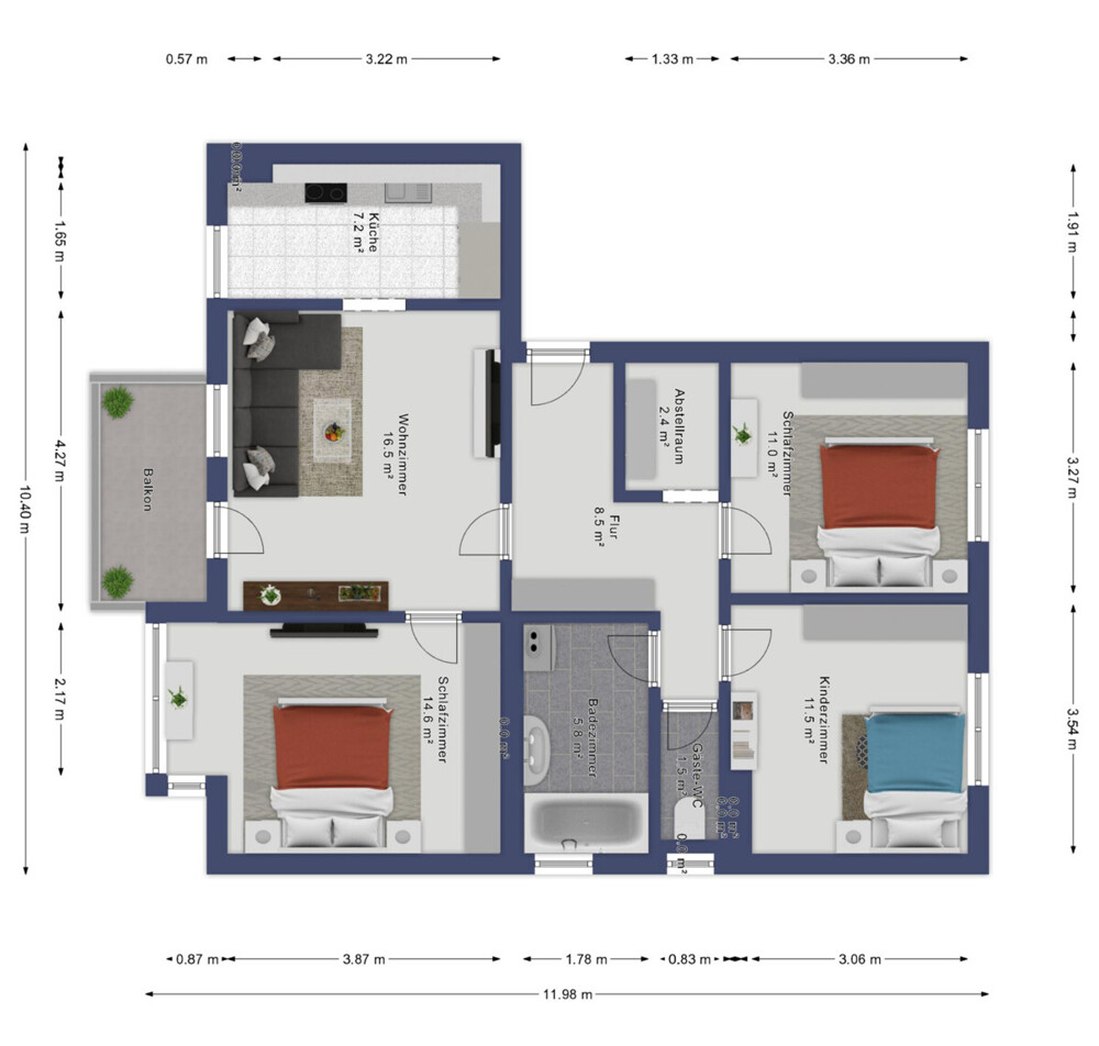 Guter Schnitt und viel Platz für die Familie 