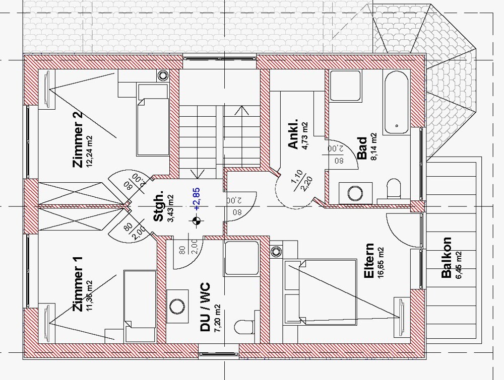 Obergeschoss Grundriss Schlafzimmer