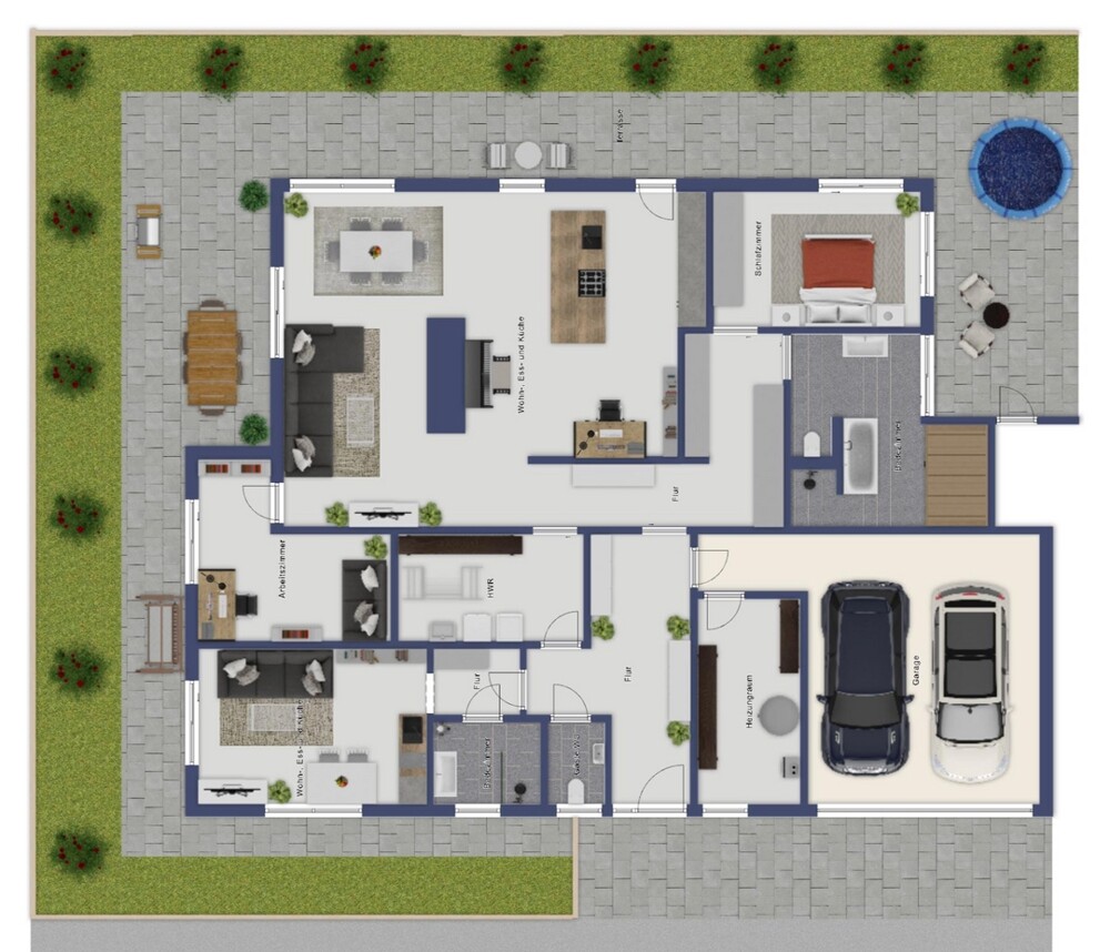 Toller Schnitt und alles auf einer himmlischen Ebene