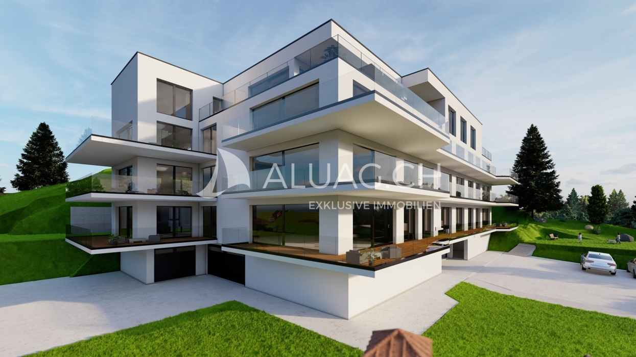 Das Wohnhaus Panorama ist eingebettet in eine ruhige, grüne Umgebung