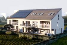 Dach mit Photovoltaikanlage cut