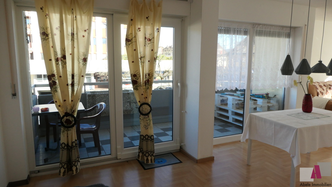 Blick zum Balkon