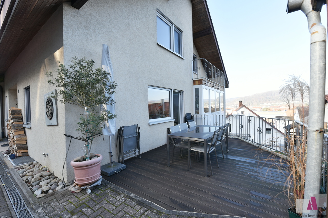 Blick auf die Terrasse