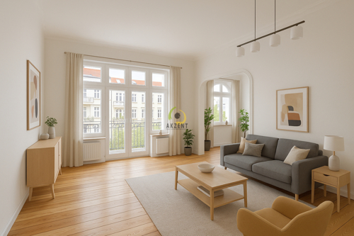 Bild Beispiel Wohnzimmer Virtuelles Homestaging nach Sanierung