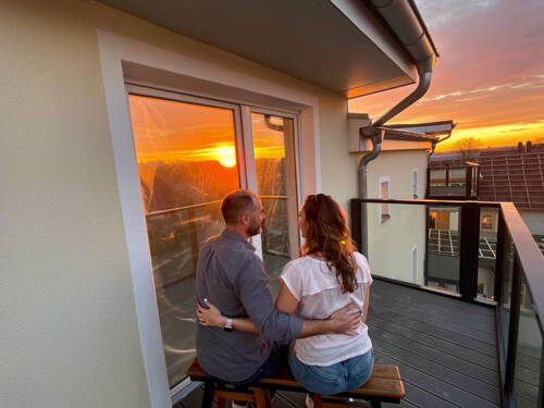 Abendsonne auf dem Balkon