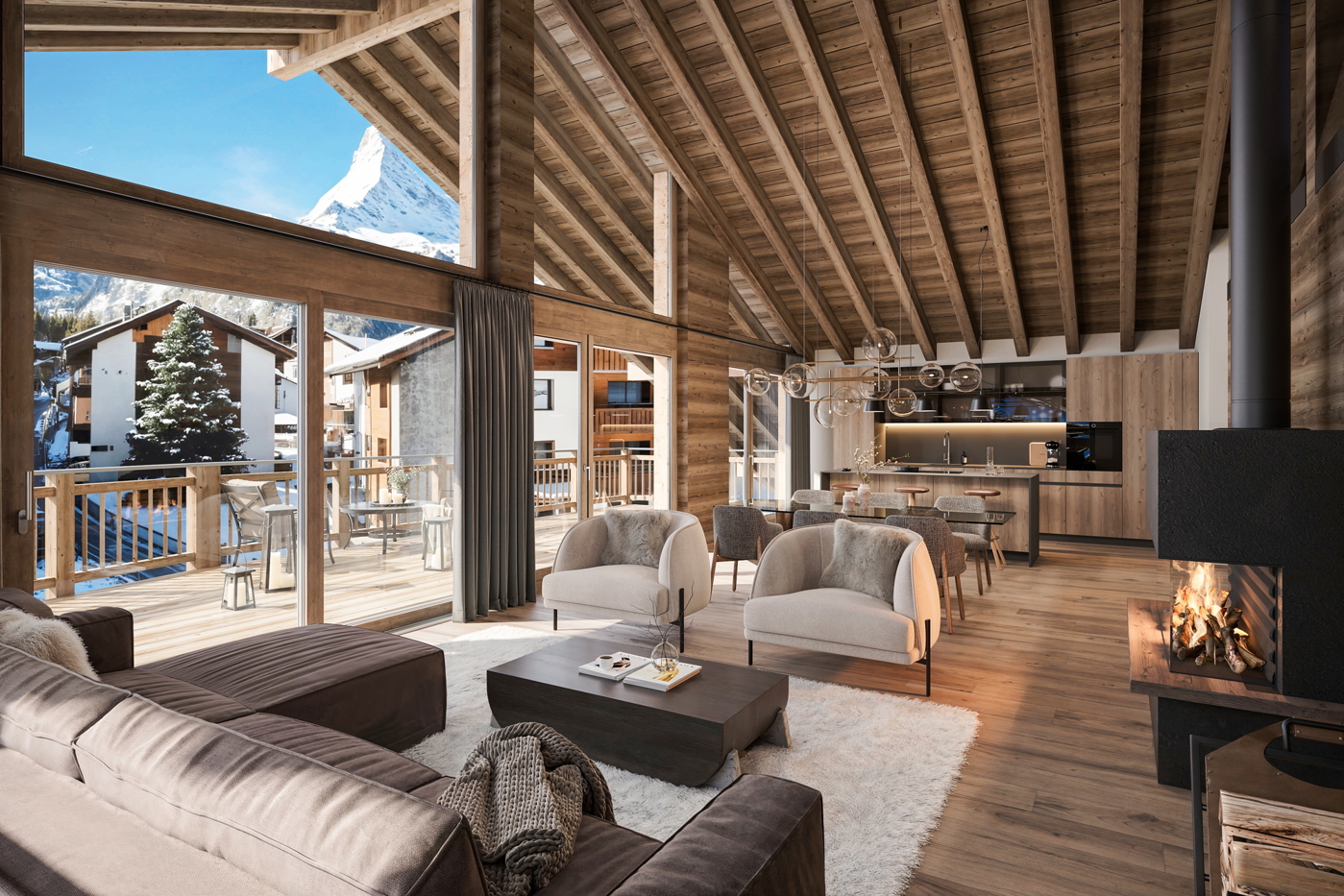 Kamera 1 Wohnküche_Chalet 1660