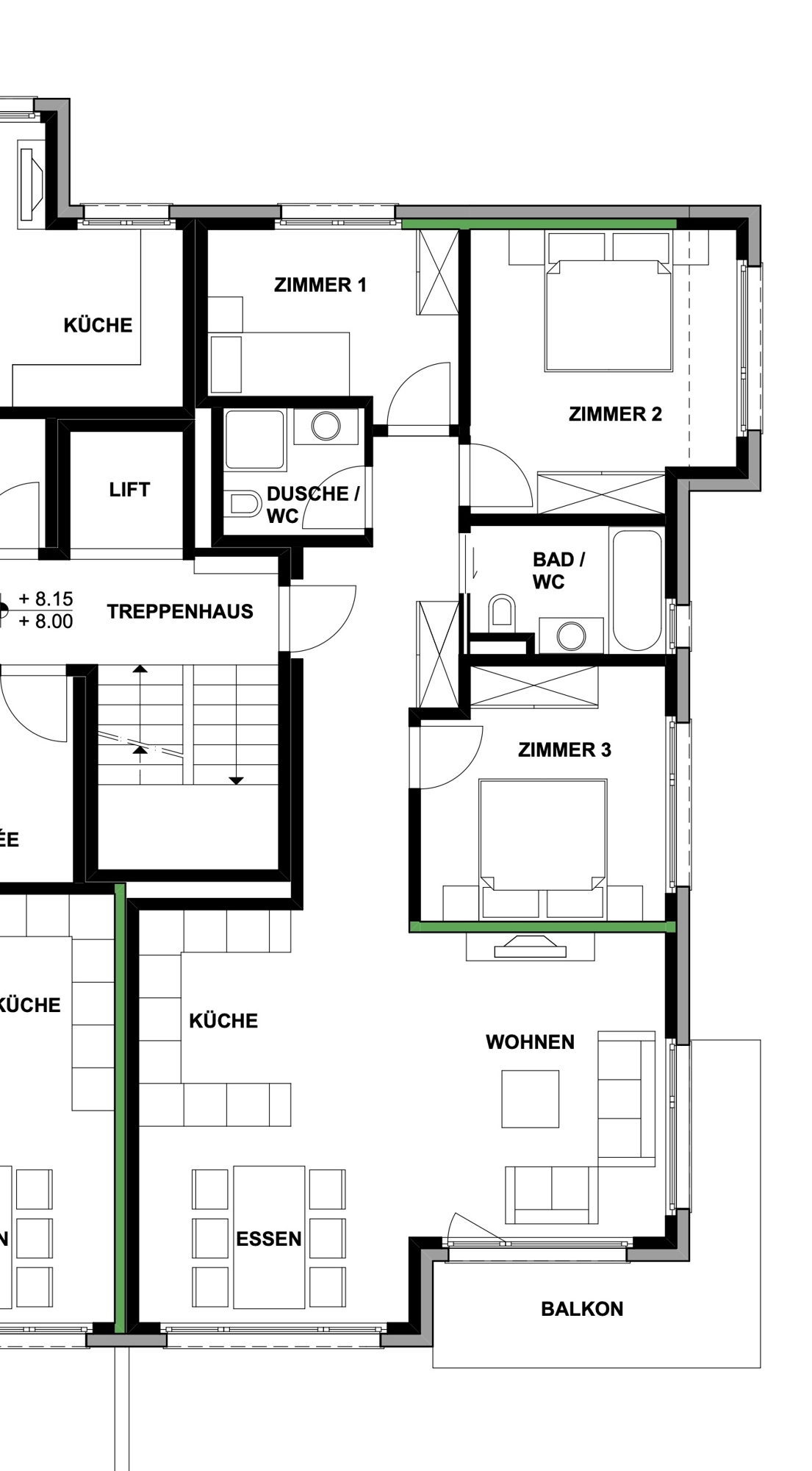Grundriss Stelle Whg. 9