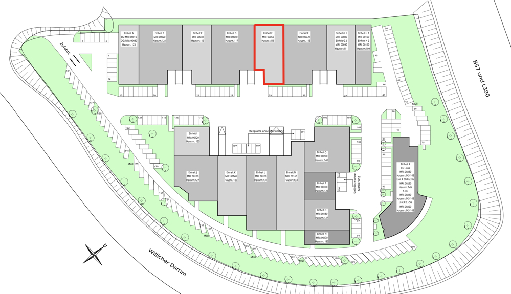 Lageplan Einheit "E" Businesspark