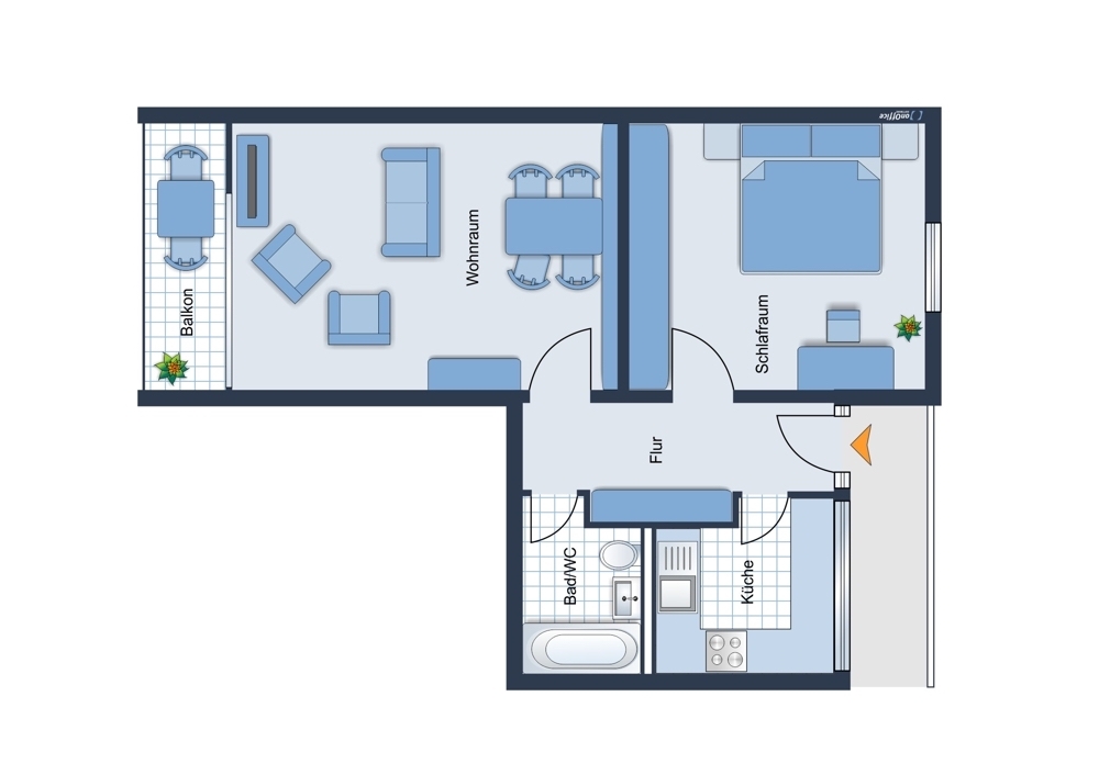 Grundriss Erdgeschosswohnung