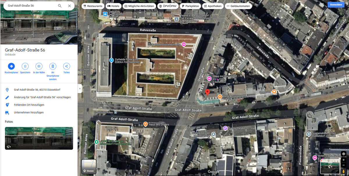 Objekt aus der Vogelperspektive