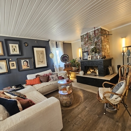 Kamin im Wohnzimmer Wohnung 2