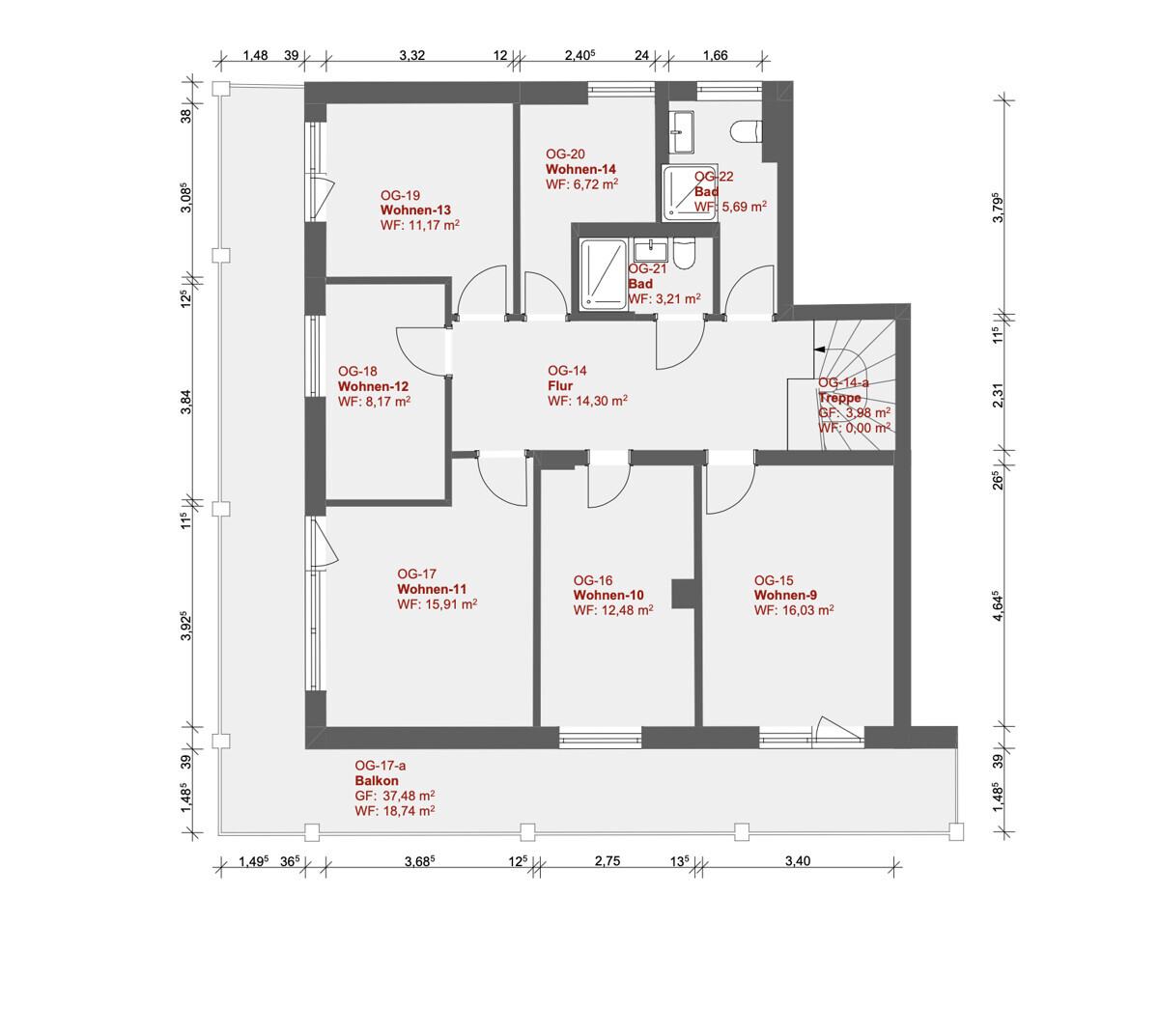 Grundriss Obergeschoss