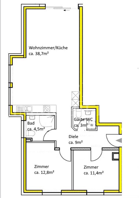 Moderne 3-Zimmerwohnung mit schönem Balkon und Tiefgaragenstellplatz - Foto 1