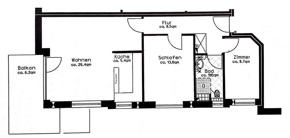 Großartige 3 Zimmerwohnung im Stadtkern mit Fahrstuhl und Tiefgaragenstellplatz - Foto 4