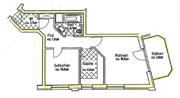 Schöne 2-Zimmer-Wohnung mit Balkon und PKW-Stellplatz - Photo 2