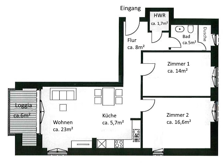 Schöne 3-Zimmer-Wohnung im 1. Obergeschoss mit Tiefgaragenstellplatz - Photo 1