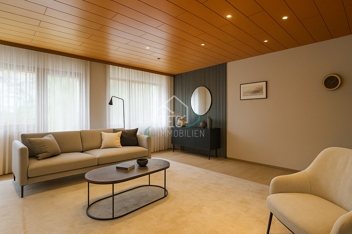 virtuell möbliertes Wohnzimmer