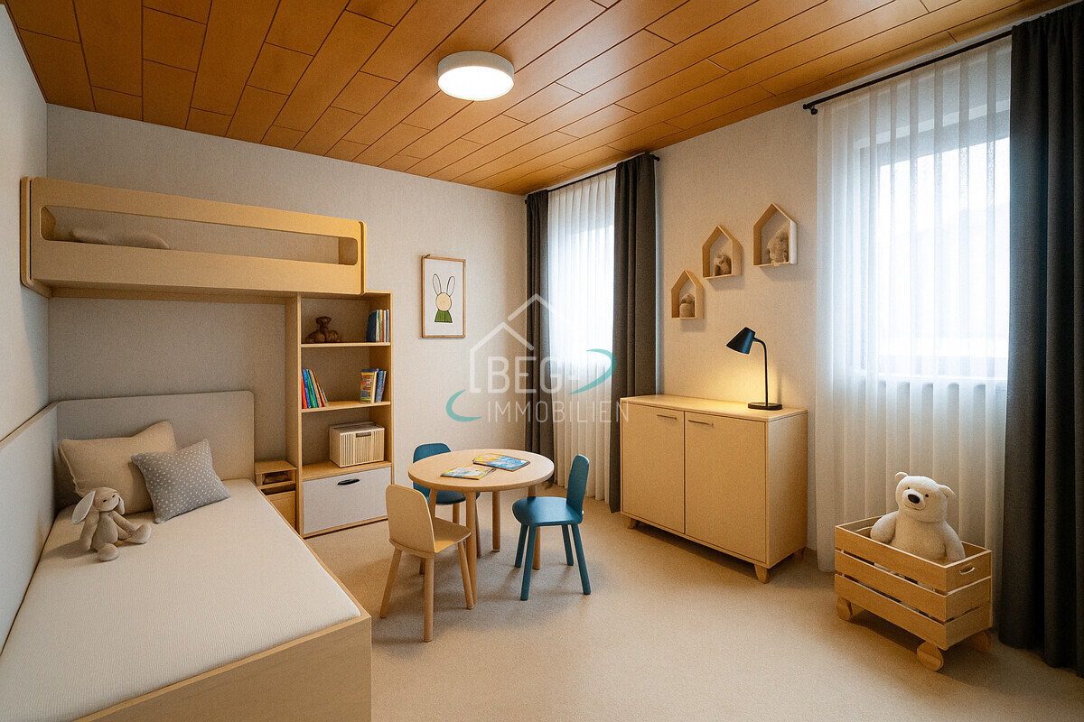 virtuell möbliertes Kinderzimmer