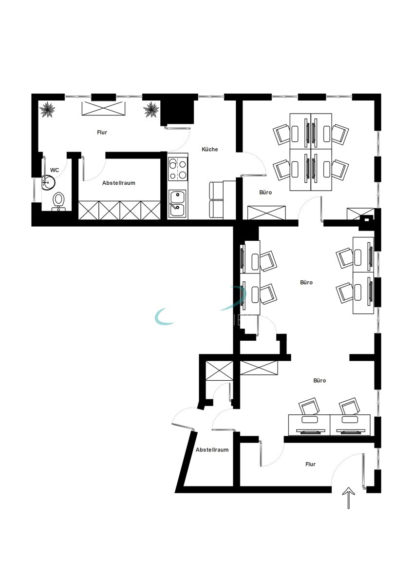 Grundriss Büroeinheit