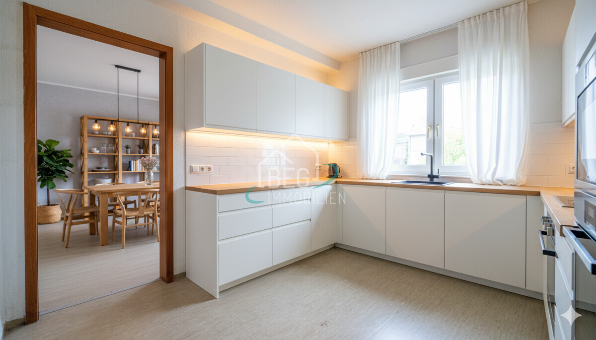 Küche virtuell möbliert