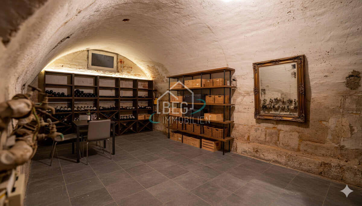 Gewölbekeller virtuell möbliert