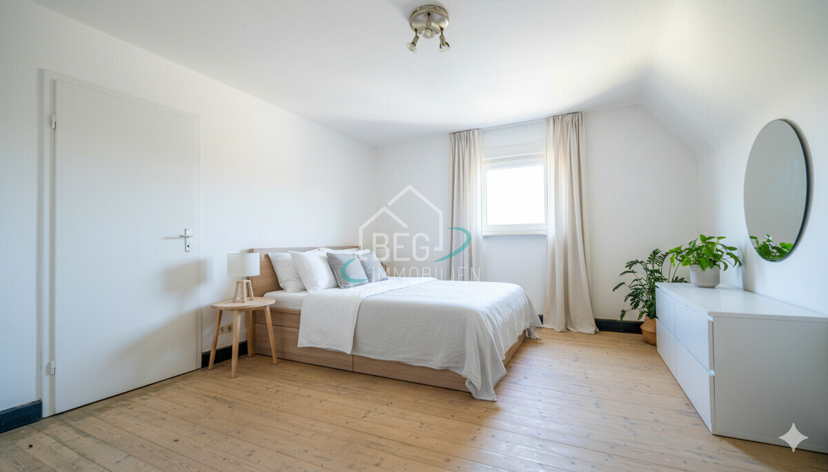 Schlafzimmer virtuell möbliert