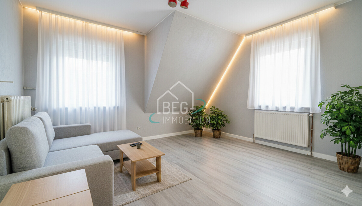 Wohnzimmer virtuell möbliert