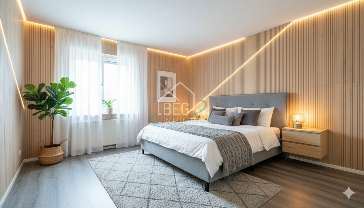 Schlafzimmer virtuell möbliert