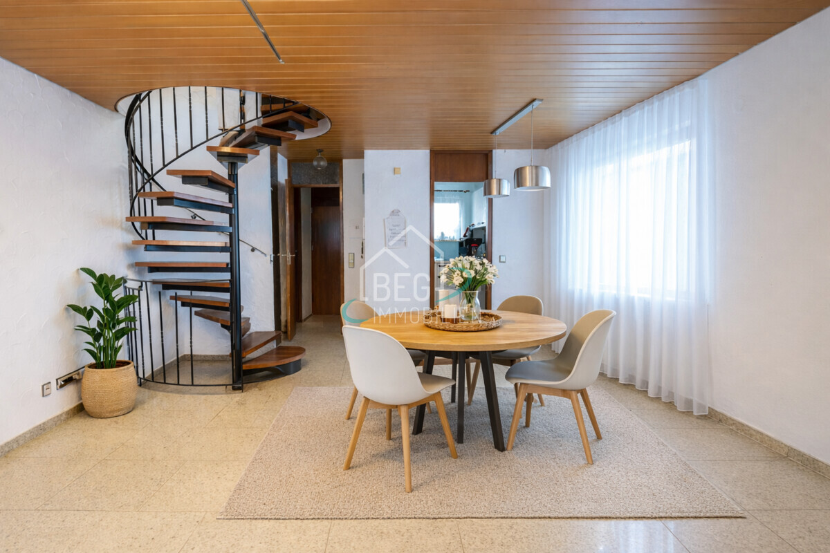 Wohn-Essbereich virtuell möbliert