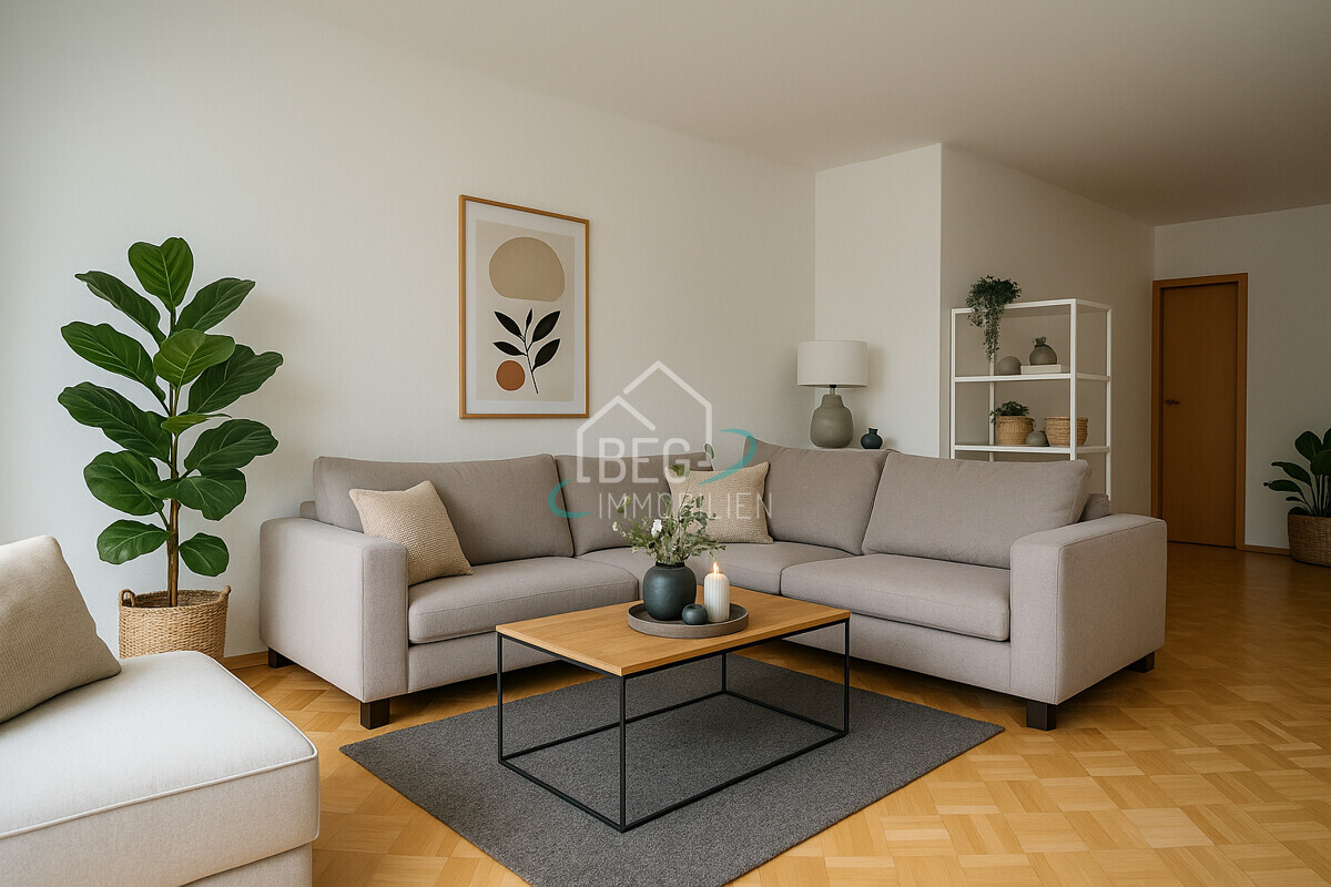 virtuell dekoriertes Wohnzimmer 