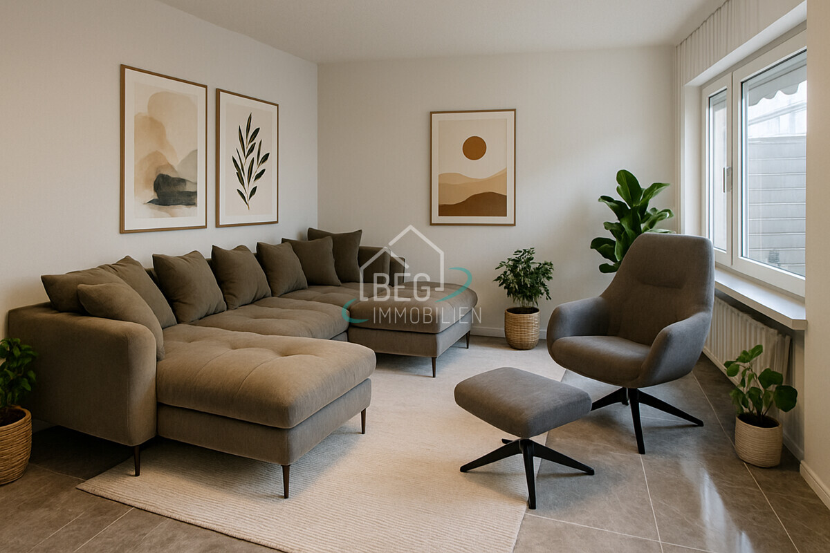 virtuell dekoriertes Wohnzimmer