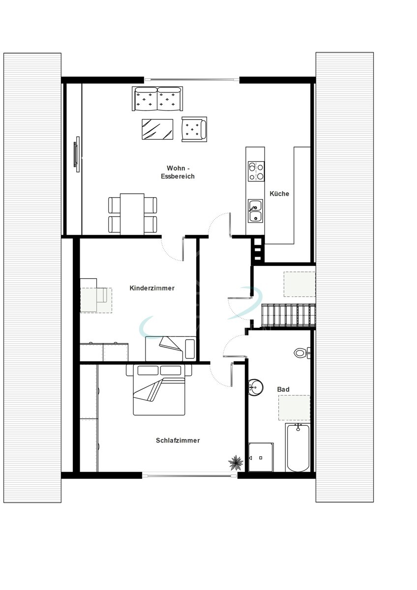 Grundriss Wohnhaus Obergeschoss